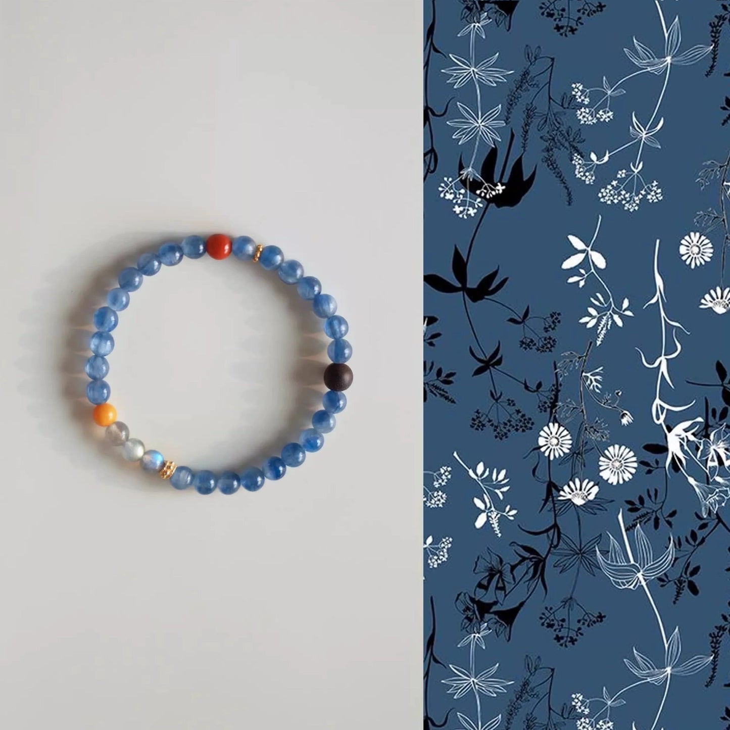 Oriensgems Designer Style Kyanite Health and Power Blessing Bracelet