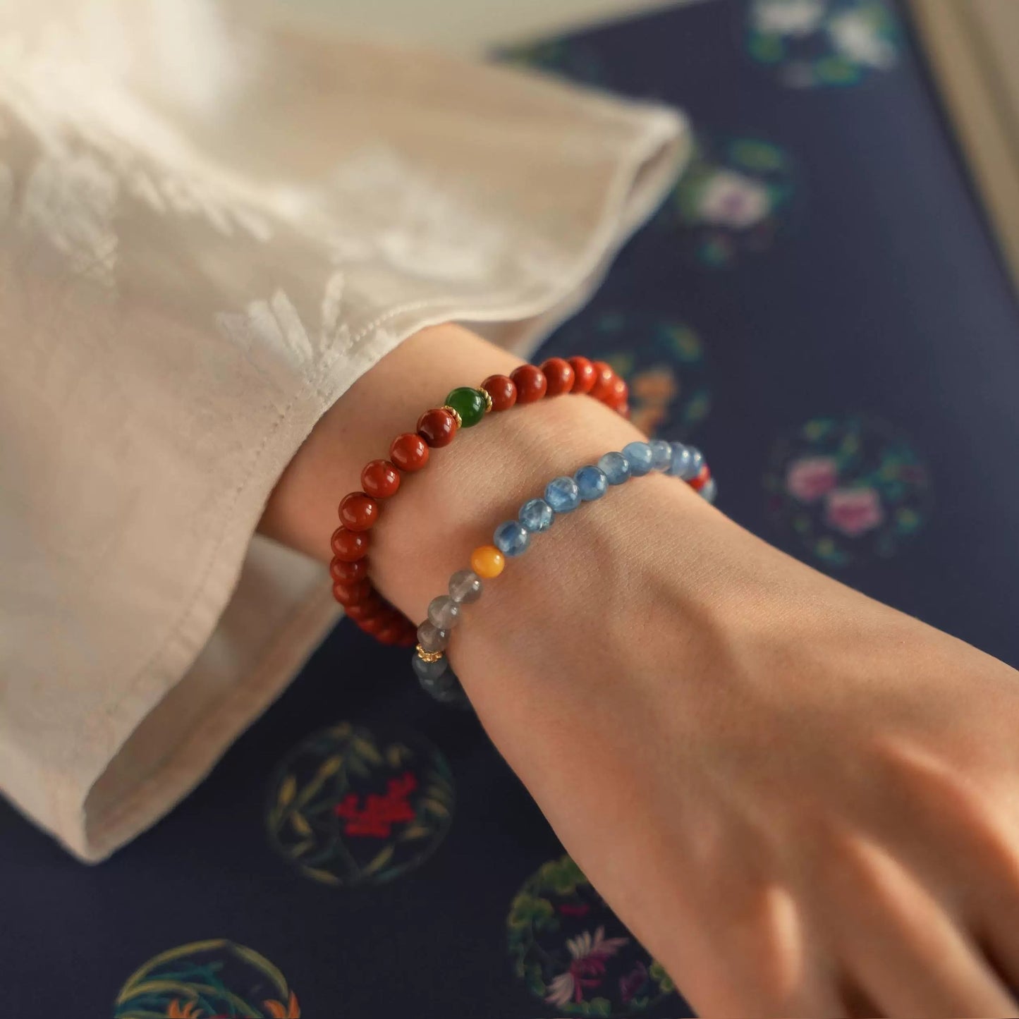 Oriensgems Designer Style Kyanite Health and Power Blessing Bracelet