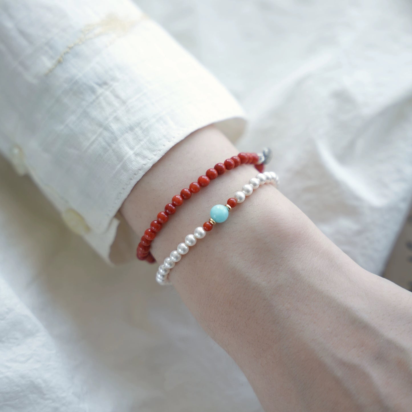 Oriensgems Designer Style Pearl Focus and Wistom Blessing Bracelet