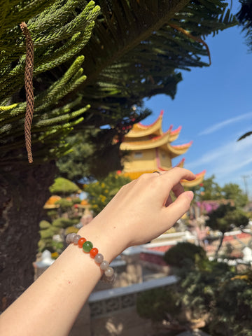 Oriensgems Natural Black Jade Mysterious Strength Blessing Bracelet