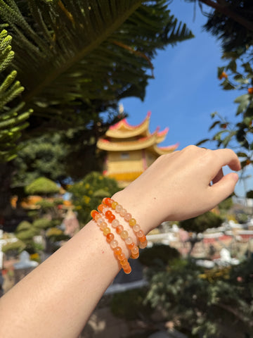 Oriensgems Natural Jade Multi-Color Blessing Bracelet