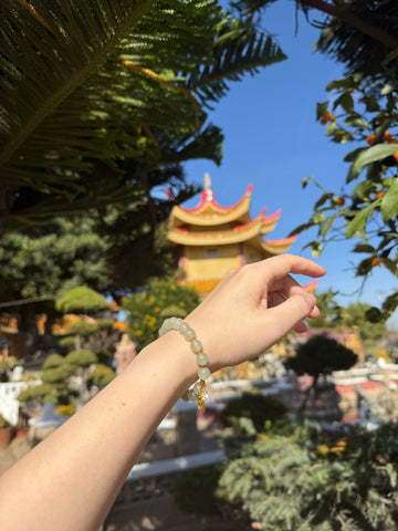 Oriensgems Natural Green Jade Success and Career Blessing Bracelet