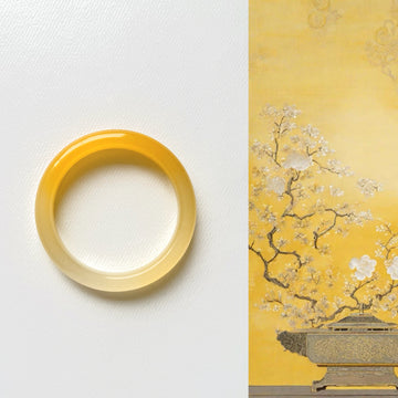 Oriensgems Natural Yellow Jade Fortune and Wealth Blessing Bracelet